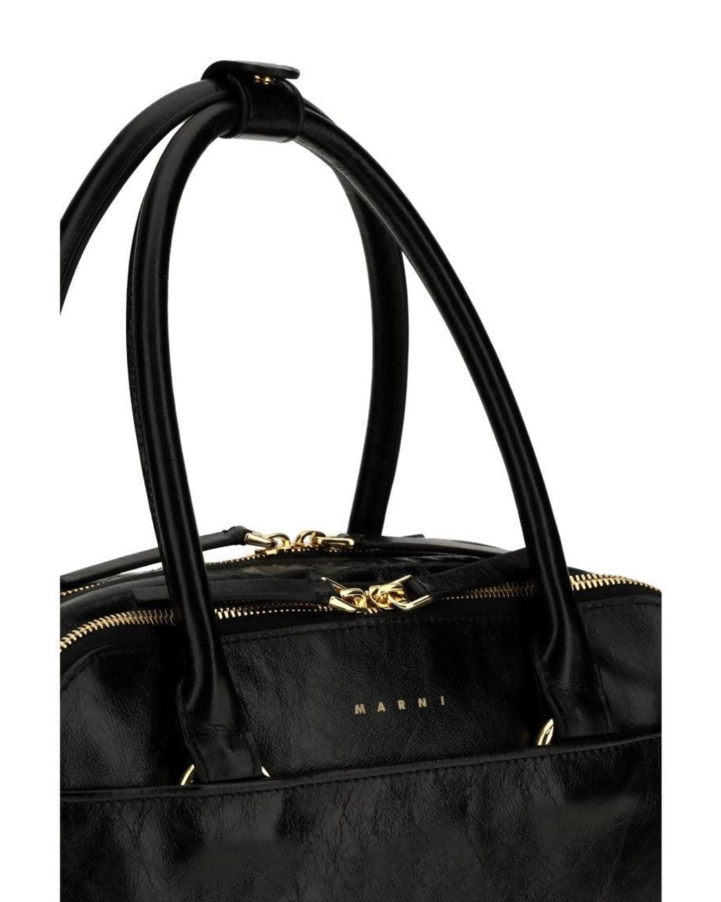 Marni Black Boxyne Small Shoulder Bag