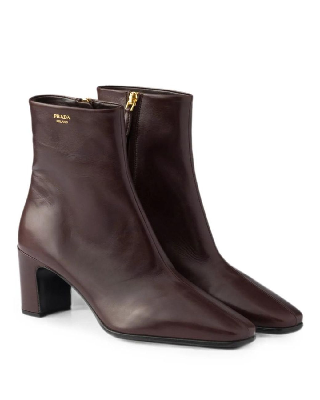 Prada Brown Logo Boots