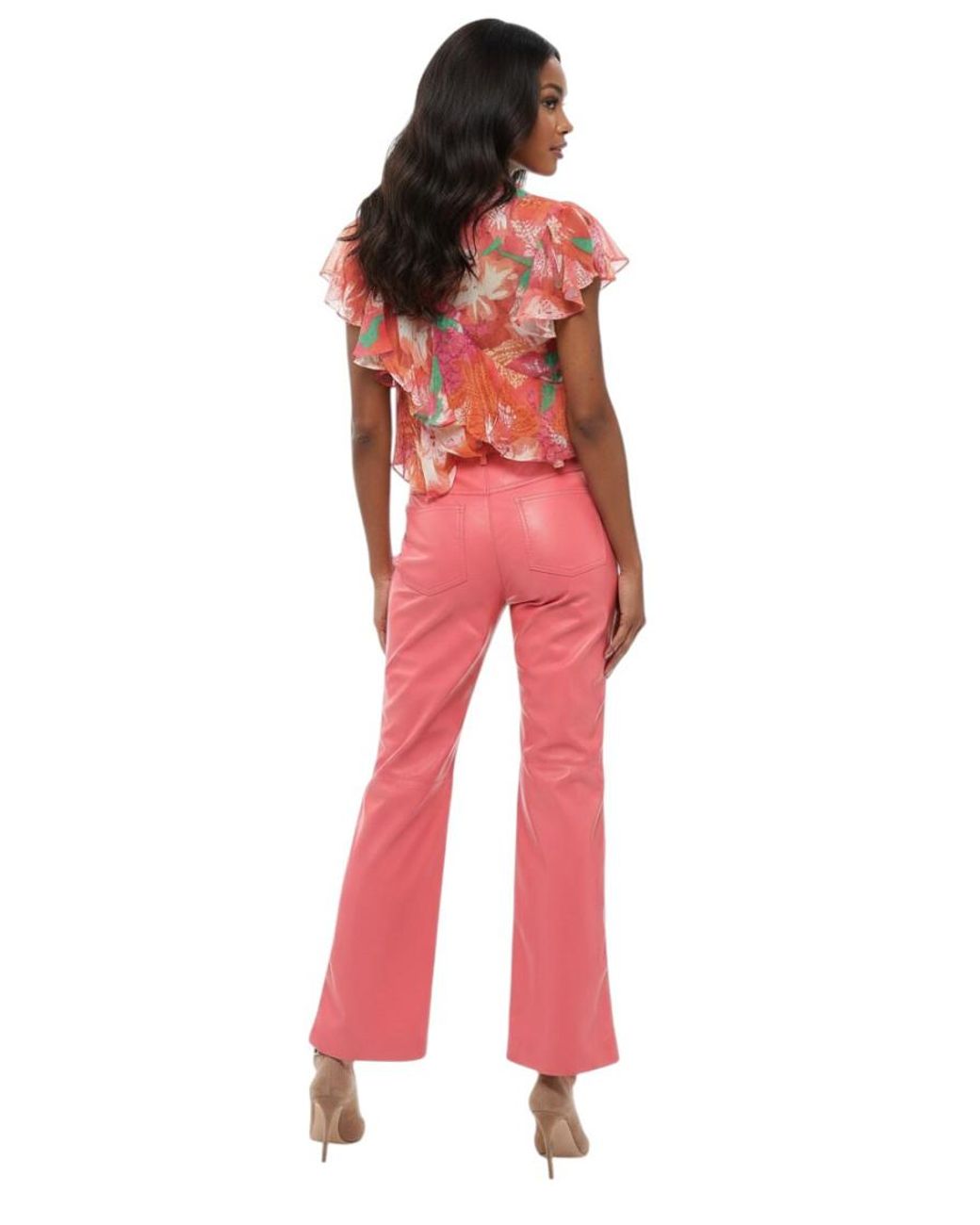 MSGM Red Straight Fit Pants