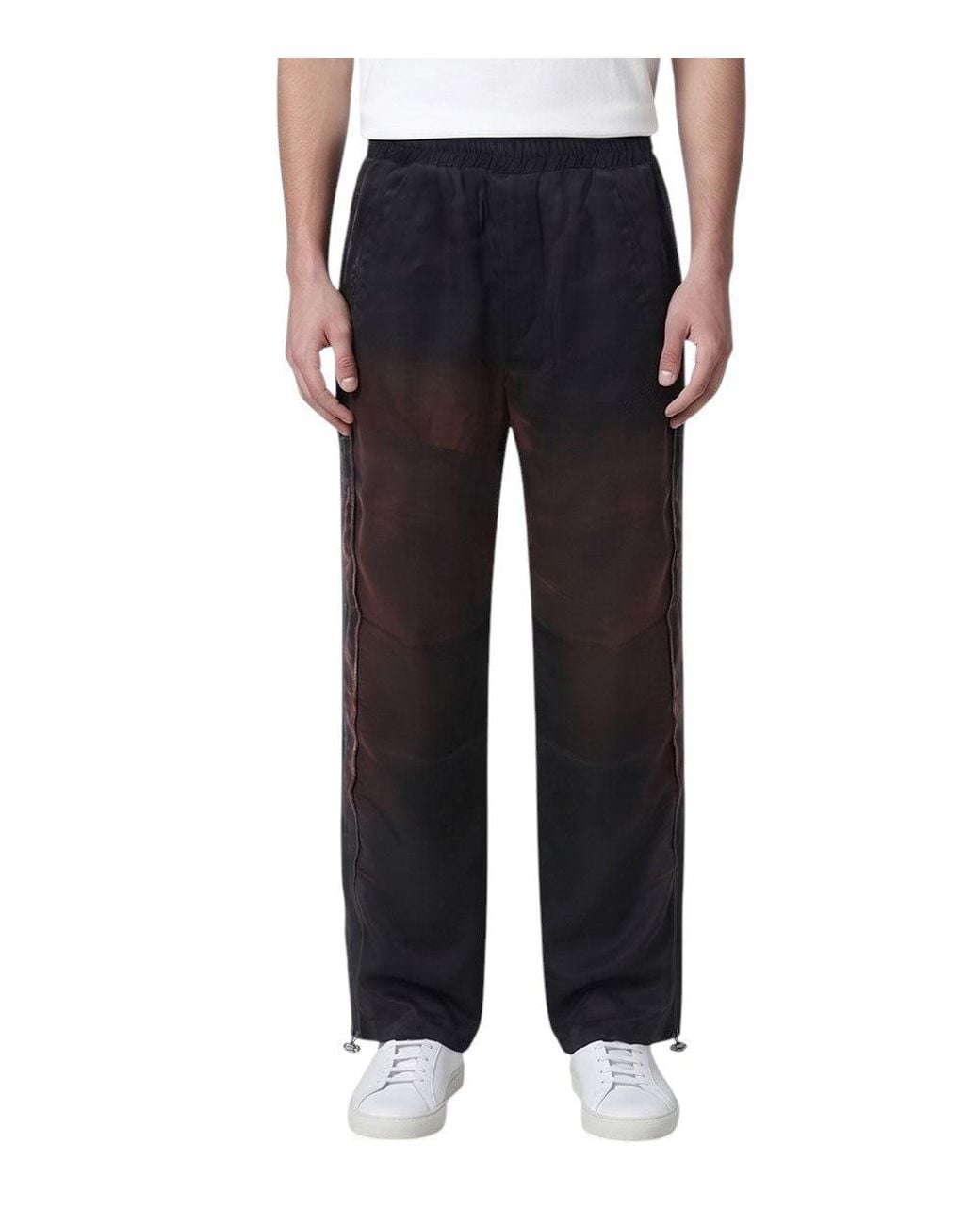 DIESEL Black Straight Trousers for men