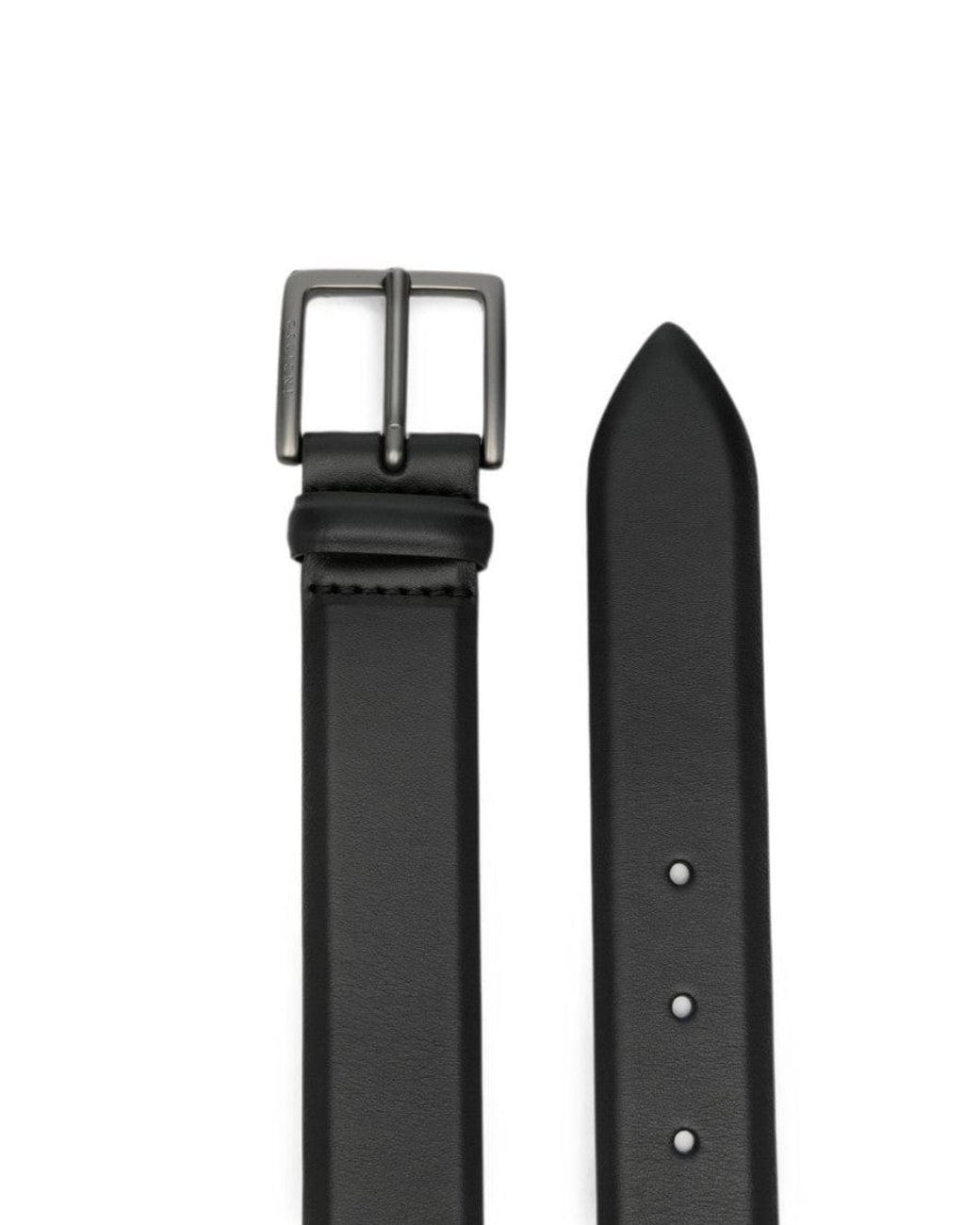 Orciani White Logo Buckle Belt for men
