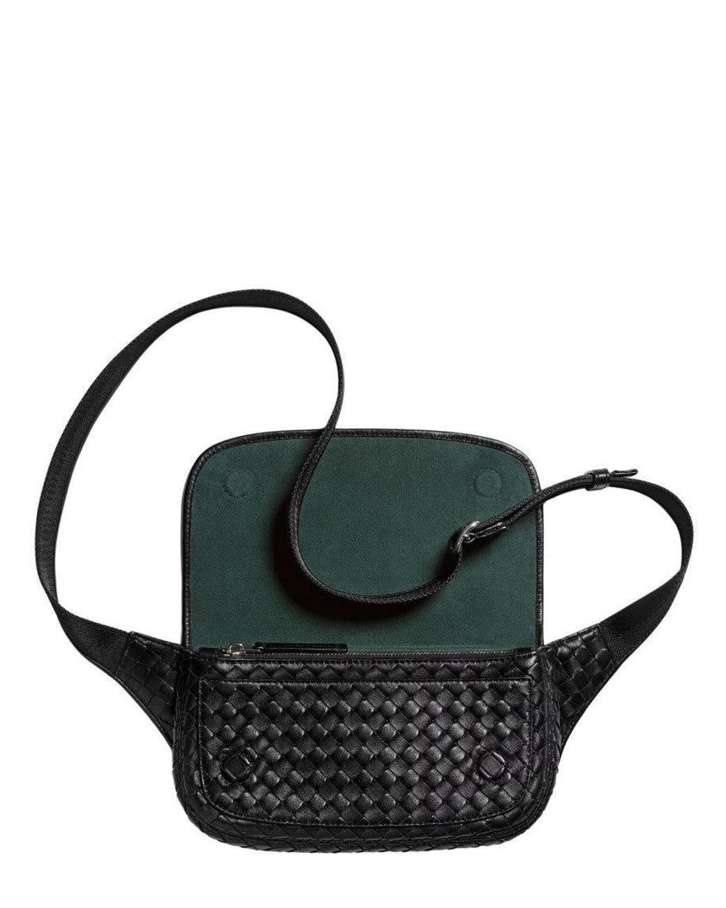 Bottega Veneta Black Veneto Small Crossbody Bag for men