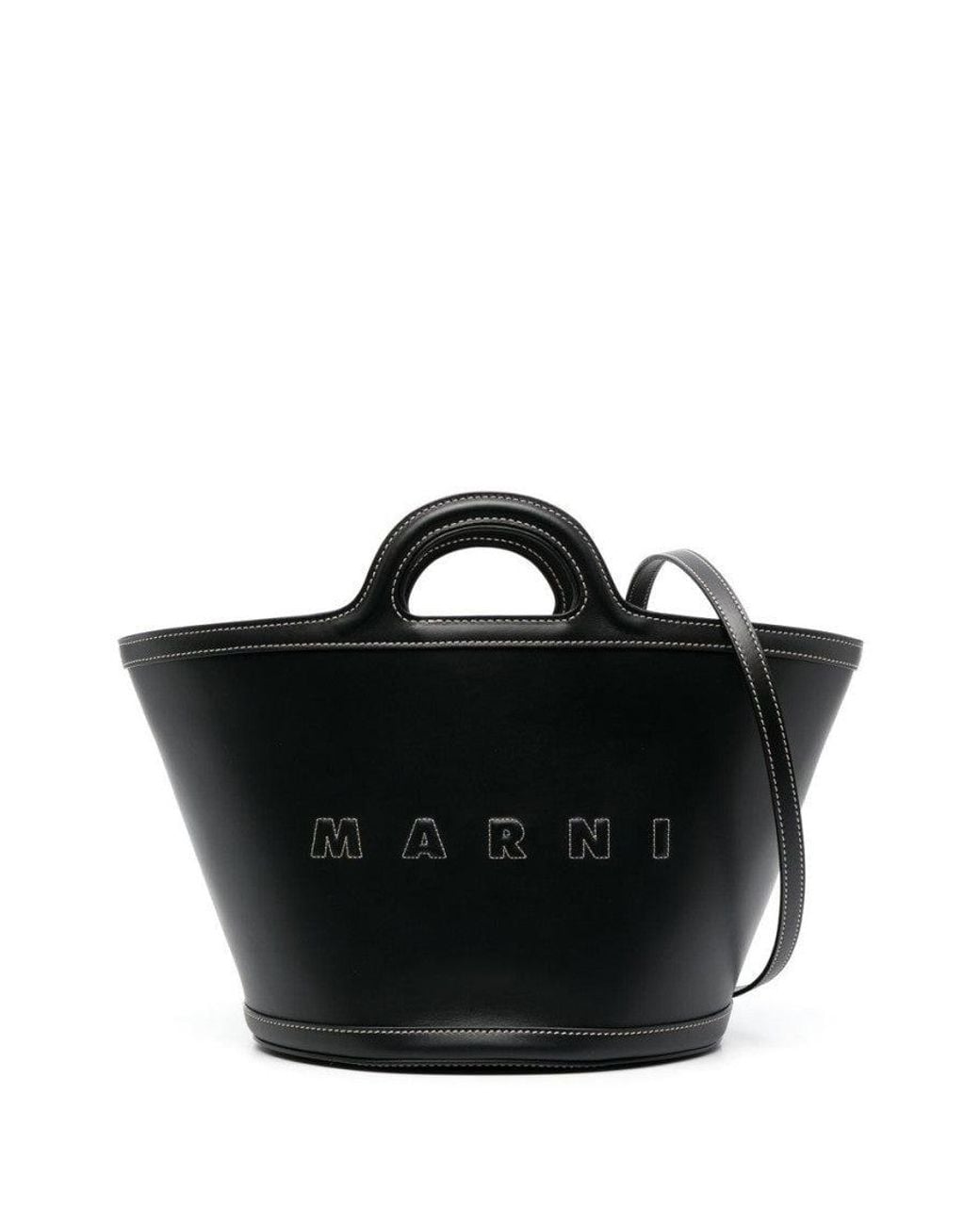 Marni Black Tropicalia Satchel Bag