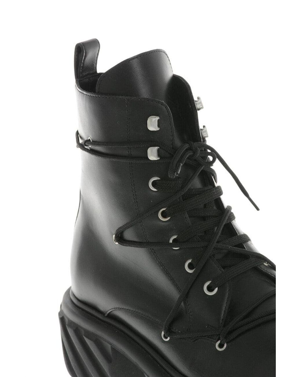 Off-White c/o Virgil Abloh Black Solid Tractor Boots