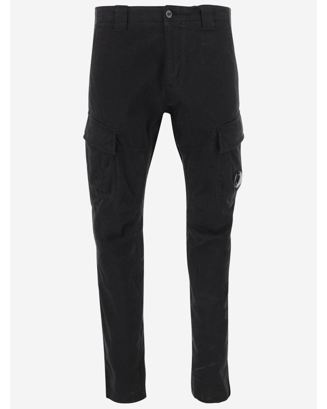 C P Company Blue Narrow Leg Cargo Pants for men