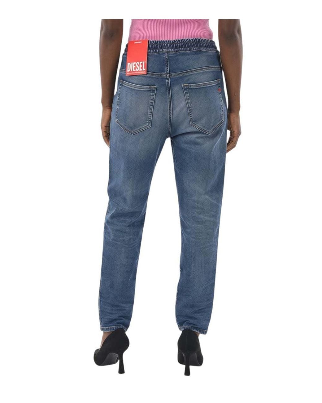 DIESEL Blue Tapered Mid Rise Jeans