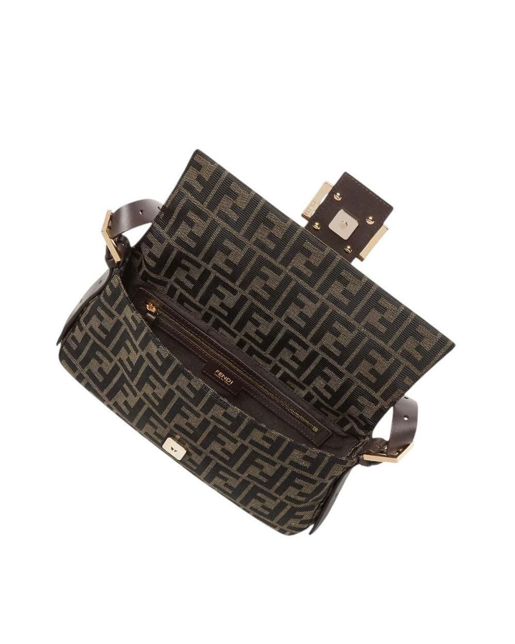 Fendi Black Logo Medium Shoulder Bag