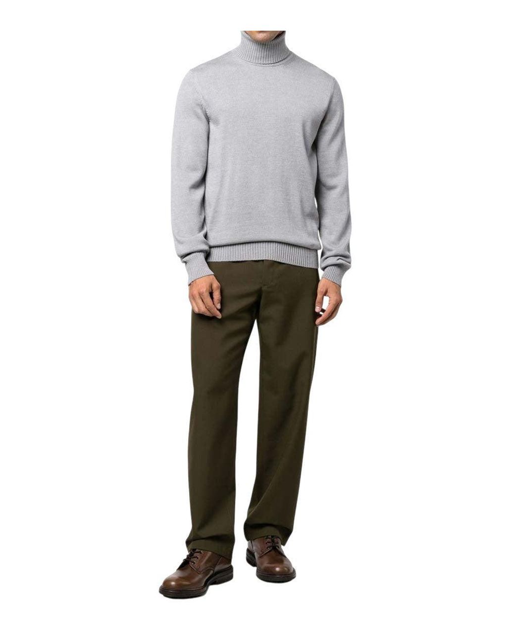 Emporio Armani Gray Turtle Neck Sweater for men