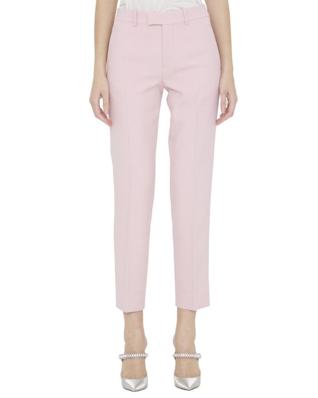 Burberry Pink Regular Flat Front Pant