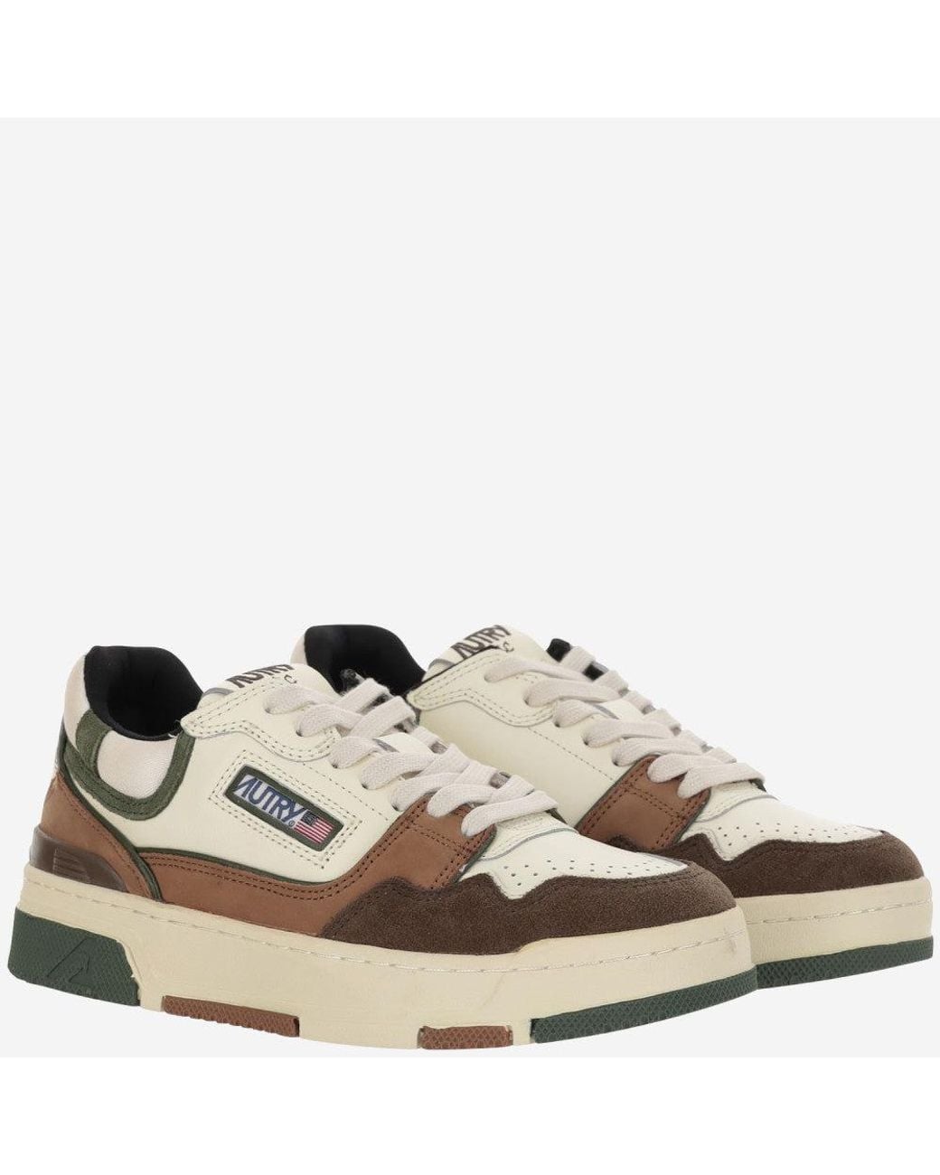 Autry Brown Clc Leather Sneakers
