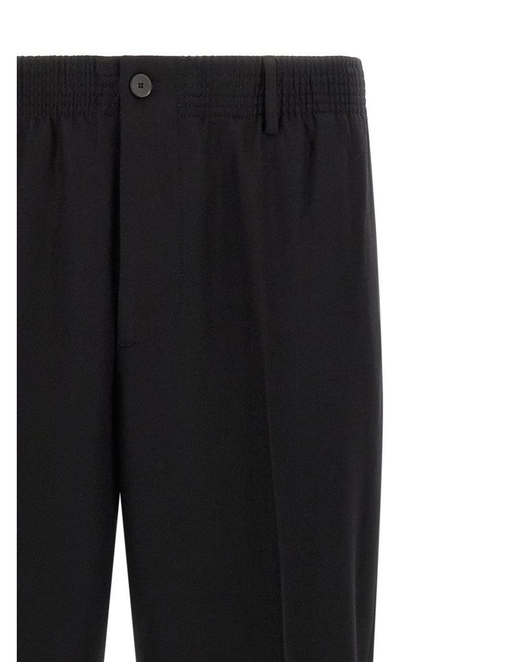 Cellar Door Black Relaxed Tapered Pants for men