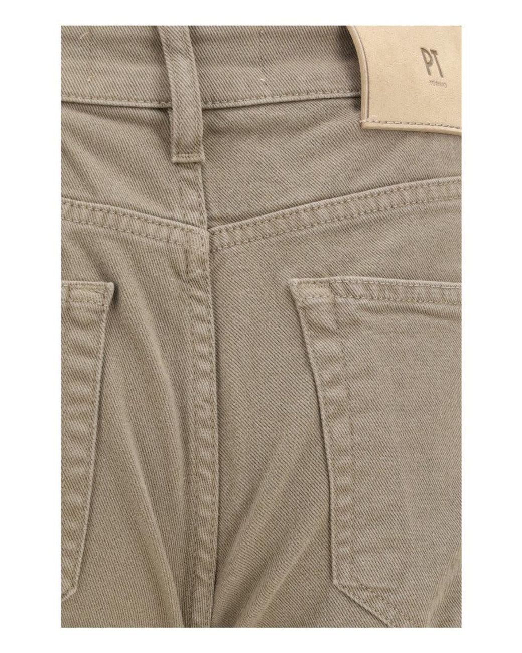 PT Torino Gray Mid Rise Jeans for men