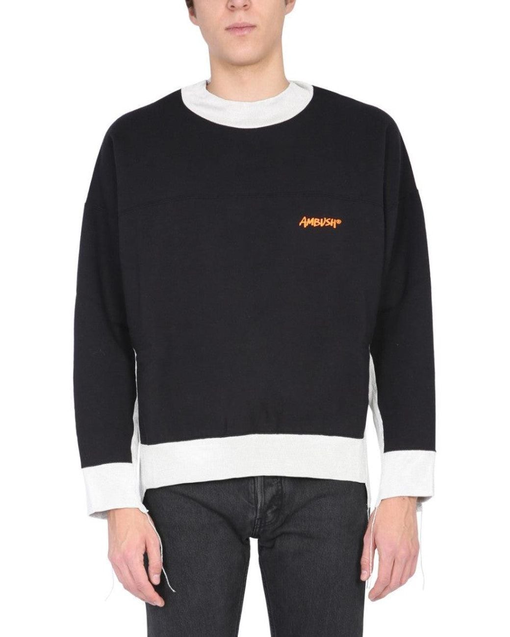 Ambush Black Crew Neck Sweatshirts for men