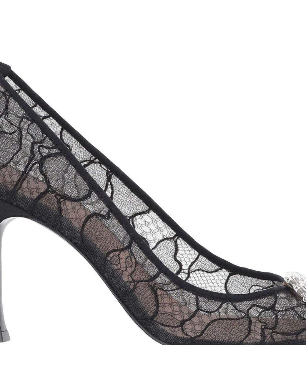AMINA MUADDI Metallic Pointed-Toe Pumps
