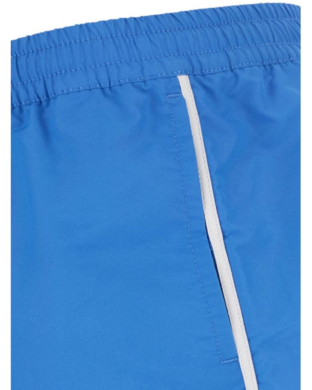 Versace Blue Logo Band Swim Shorts for men