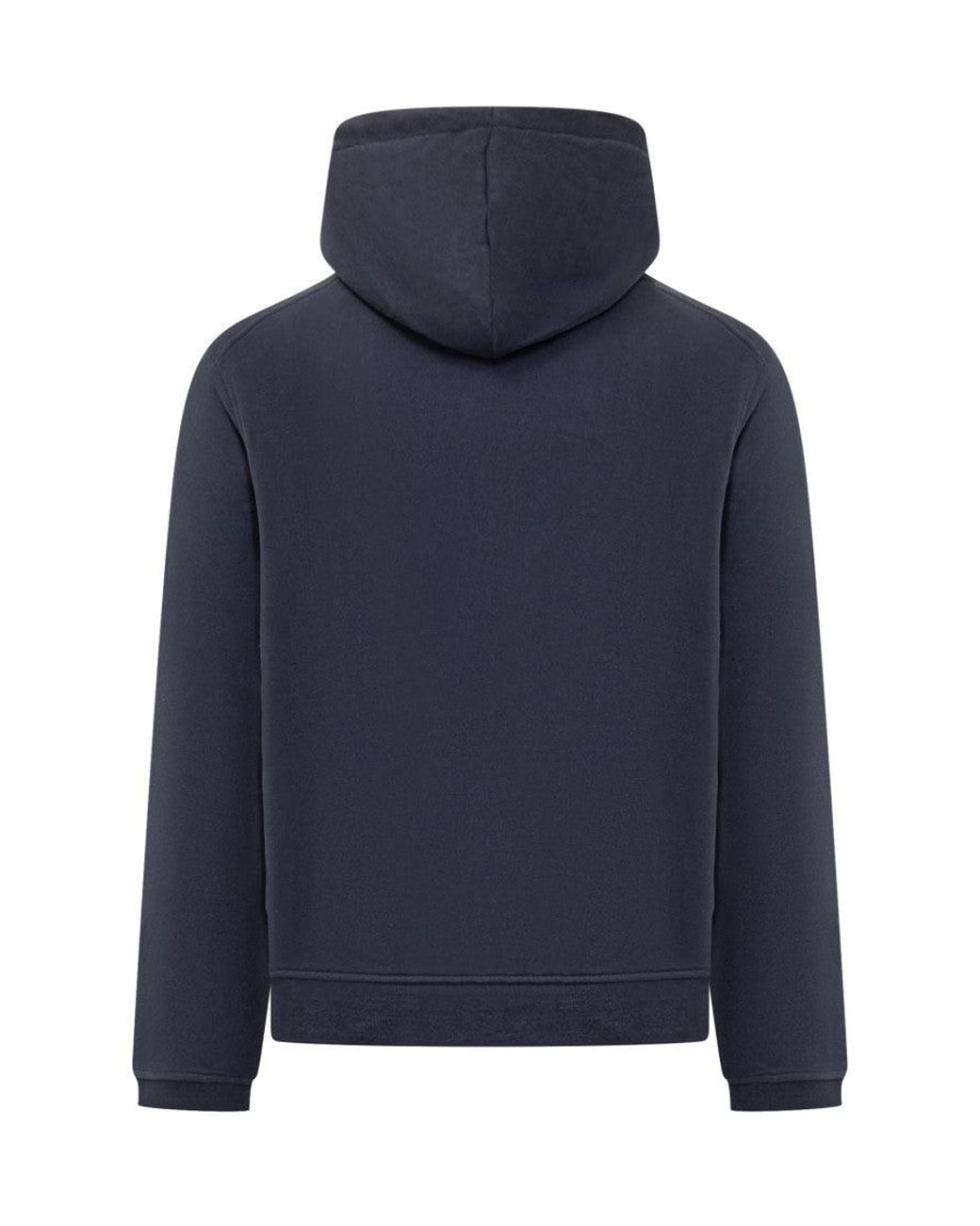 K-Way Blue Solid Hood Sweatshirt for men