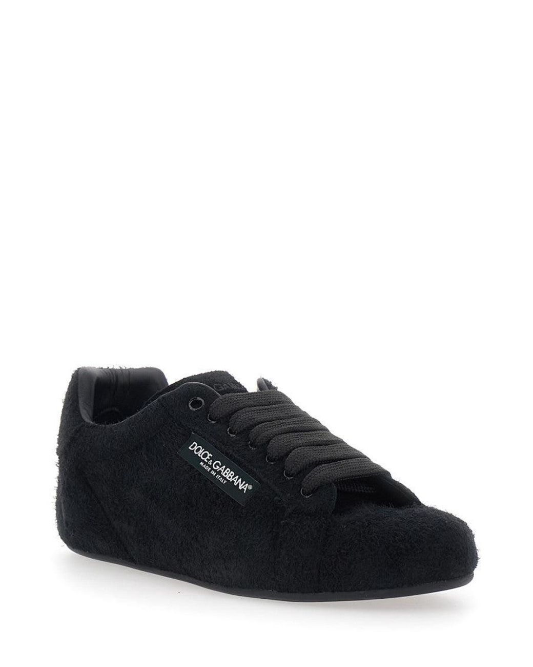Dolce & Gabbana Black Lace-Up Sneakers for men