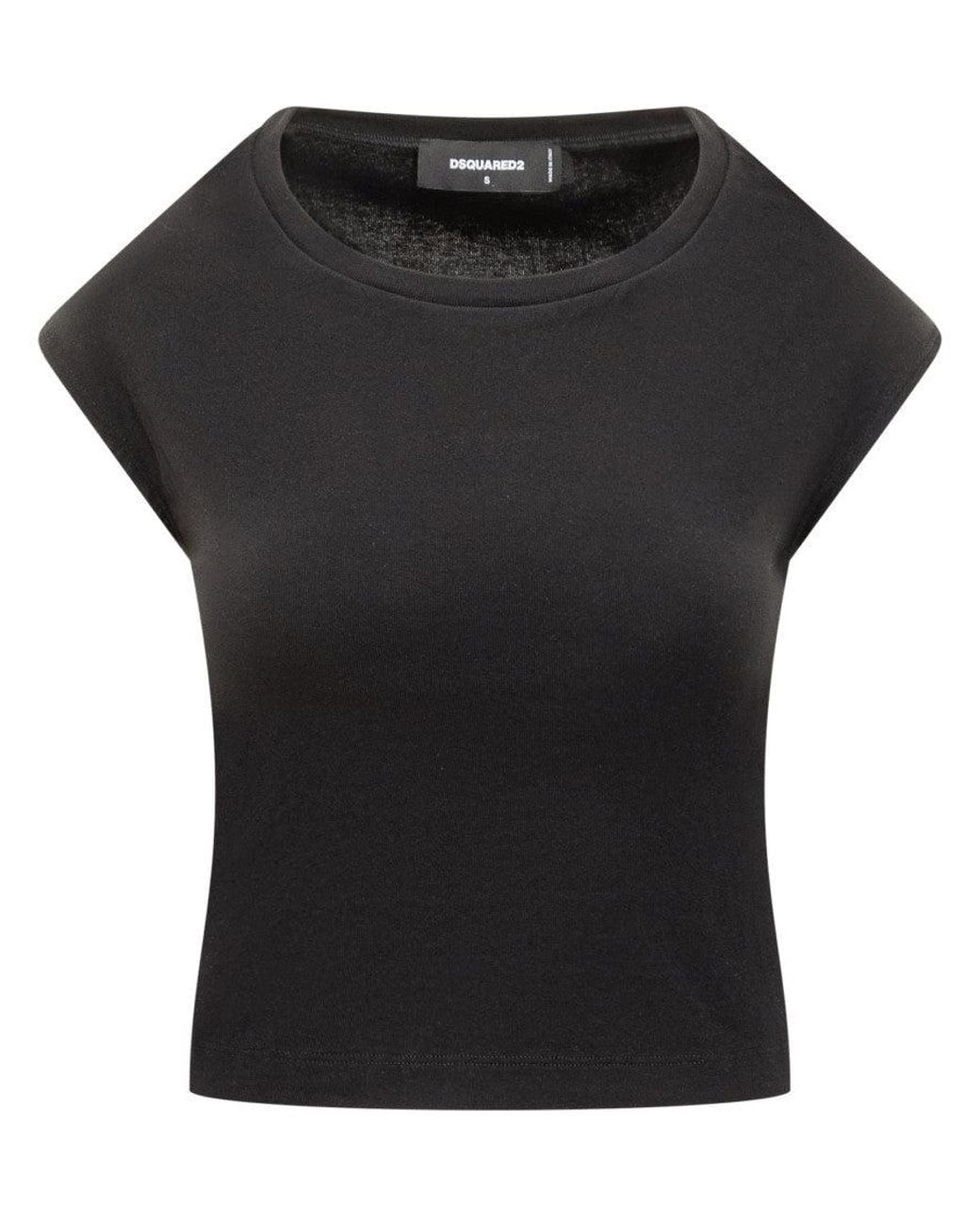 DSquared² Black Round Neck T-Shirt