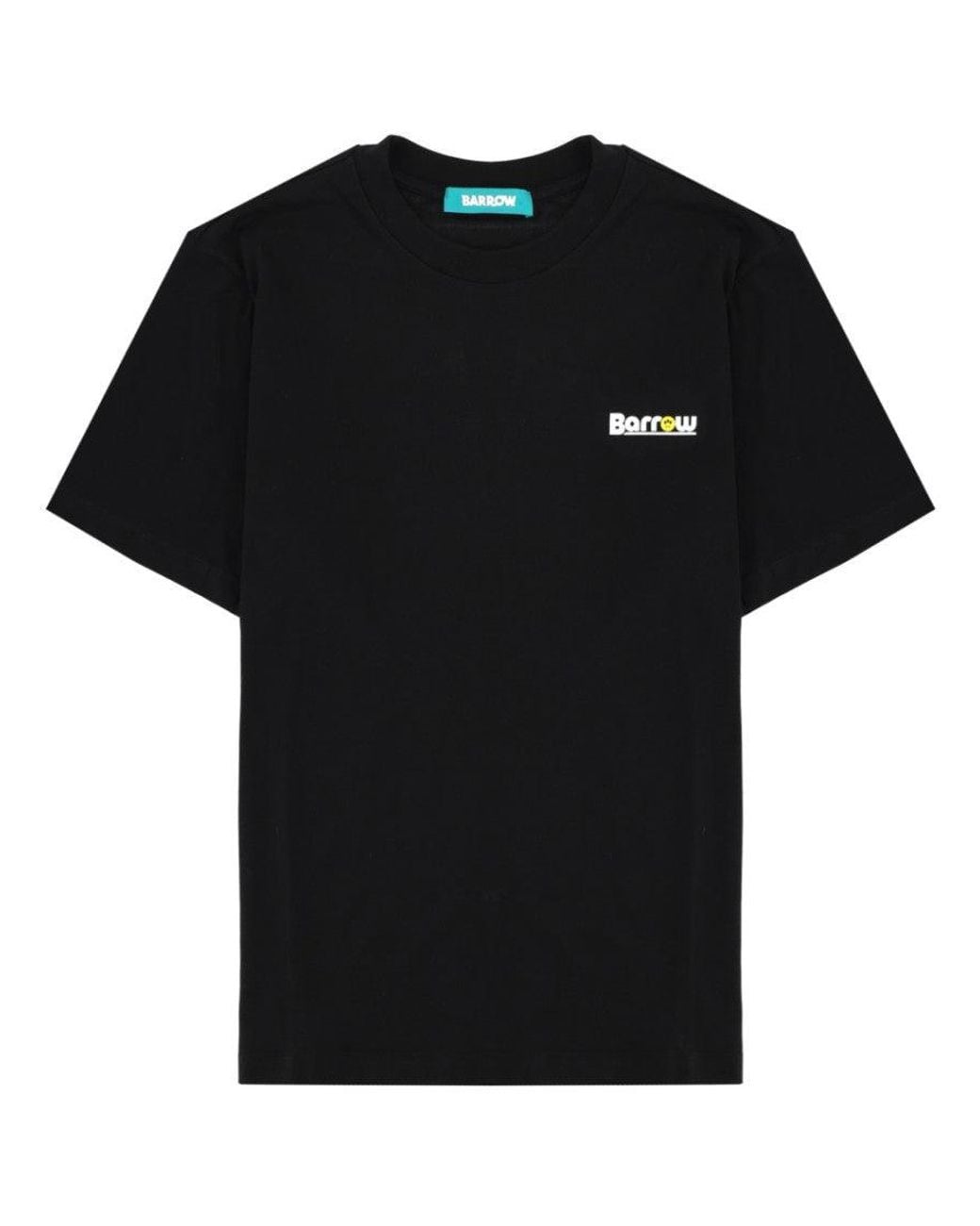 Barrow Black Logo Crew Neck T-Shirt for men