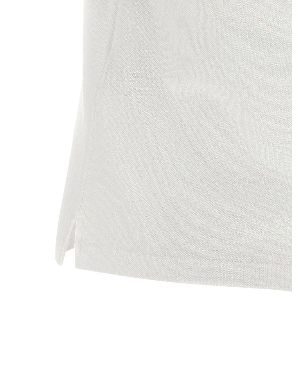 Versace Blue Logo Detail Cropped Polo