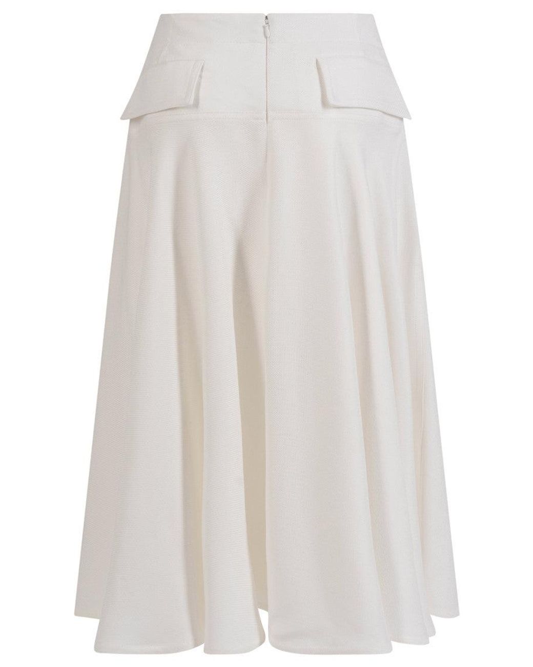 Bottega Veneta White Viscose Pleated Skirt