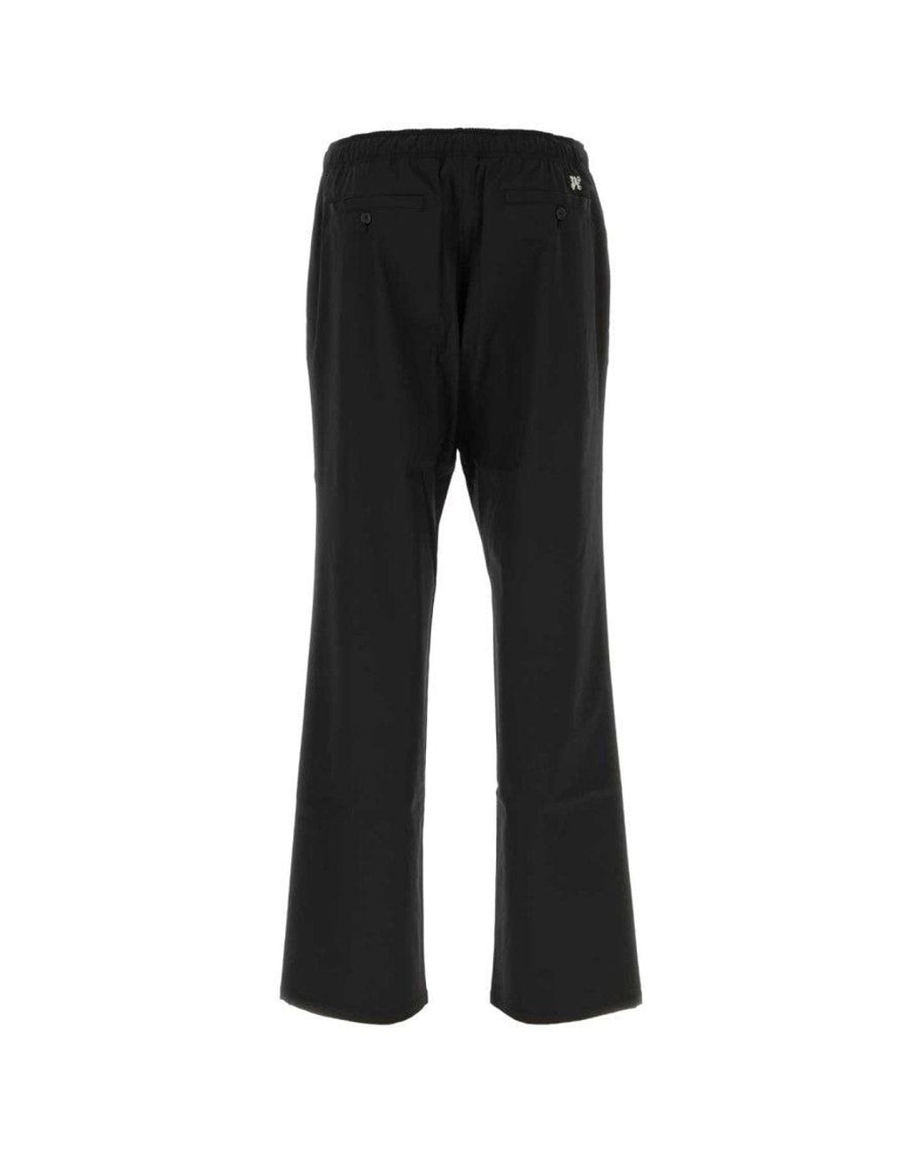 Palm Angels Black Wool Trousers for men