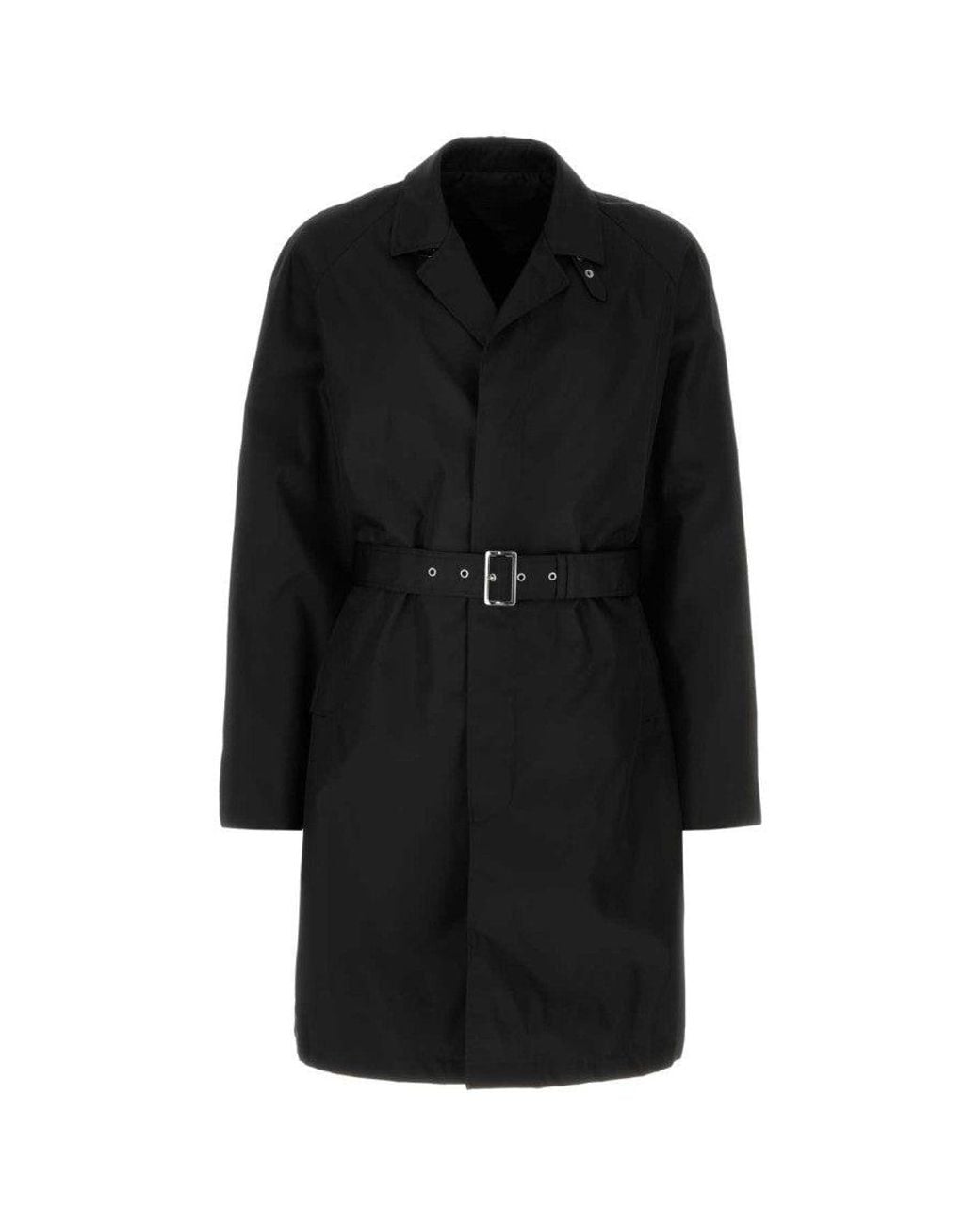 Prada Black Re-Nylon Trench Coat Recycled Material for men