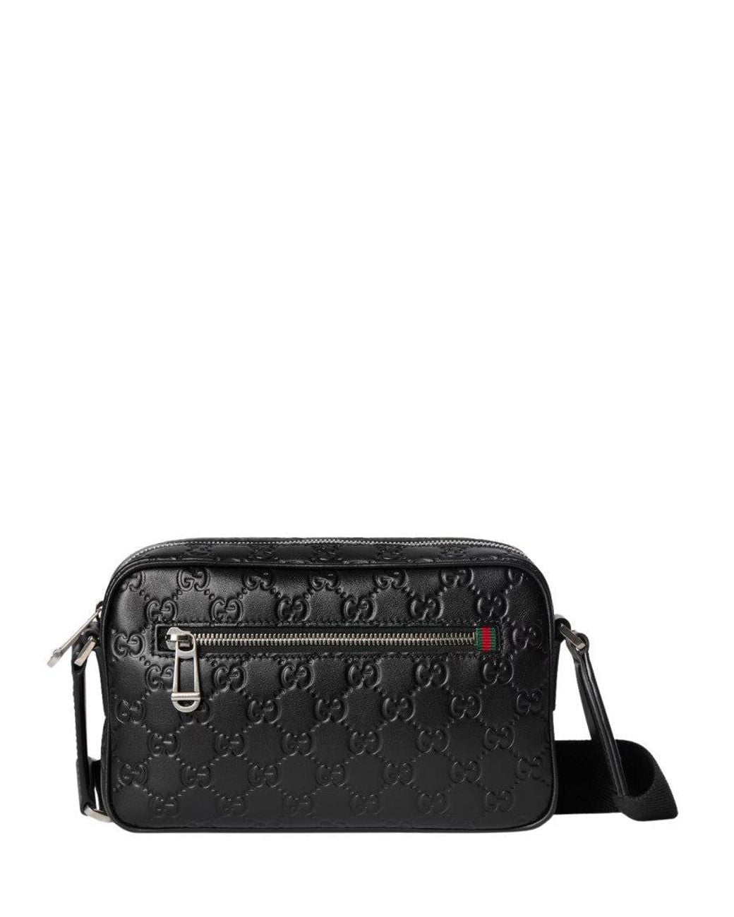Gucci Black Gg Emblem Small Crossbody Bag for men
