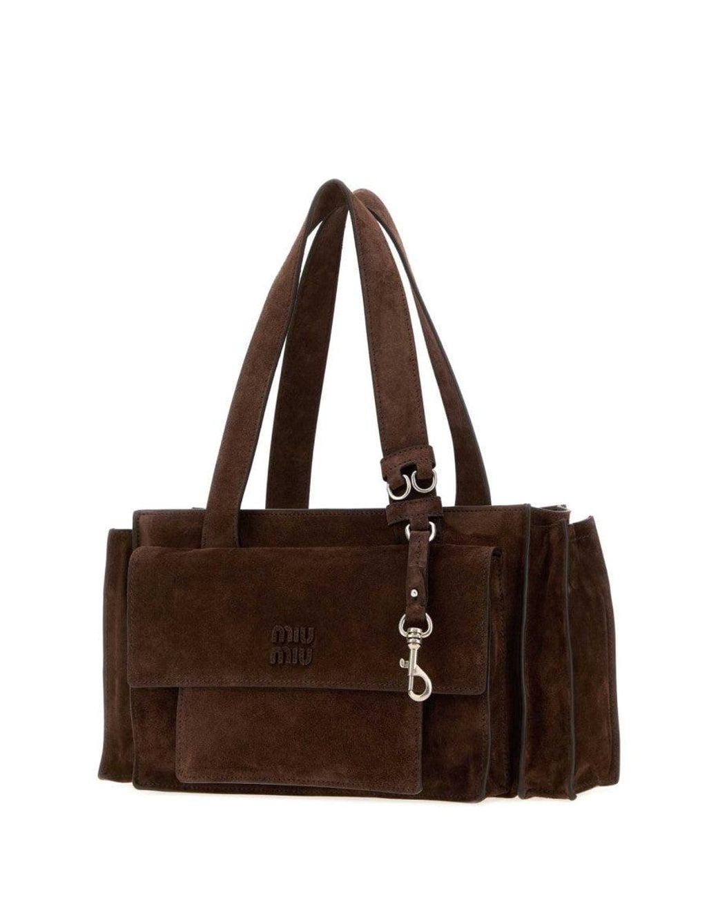 Miu Miu Brown Dark Utility Medium Shoulder Bag