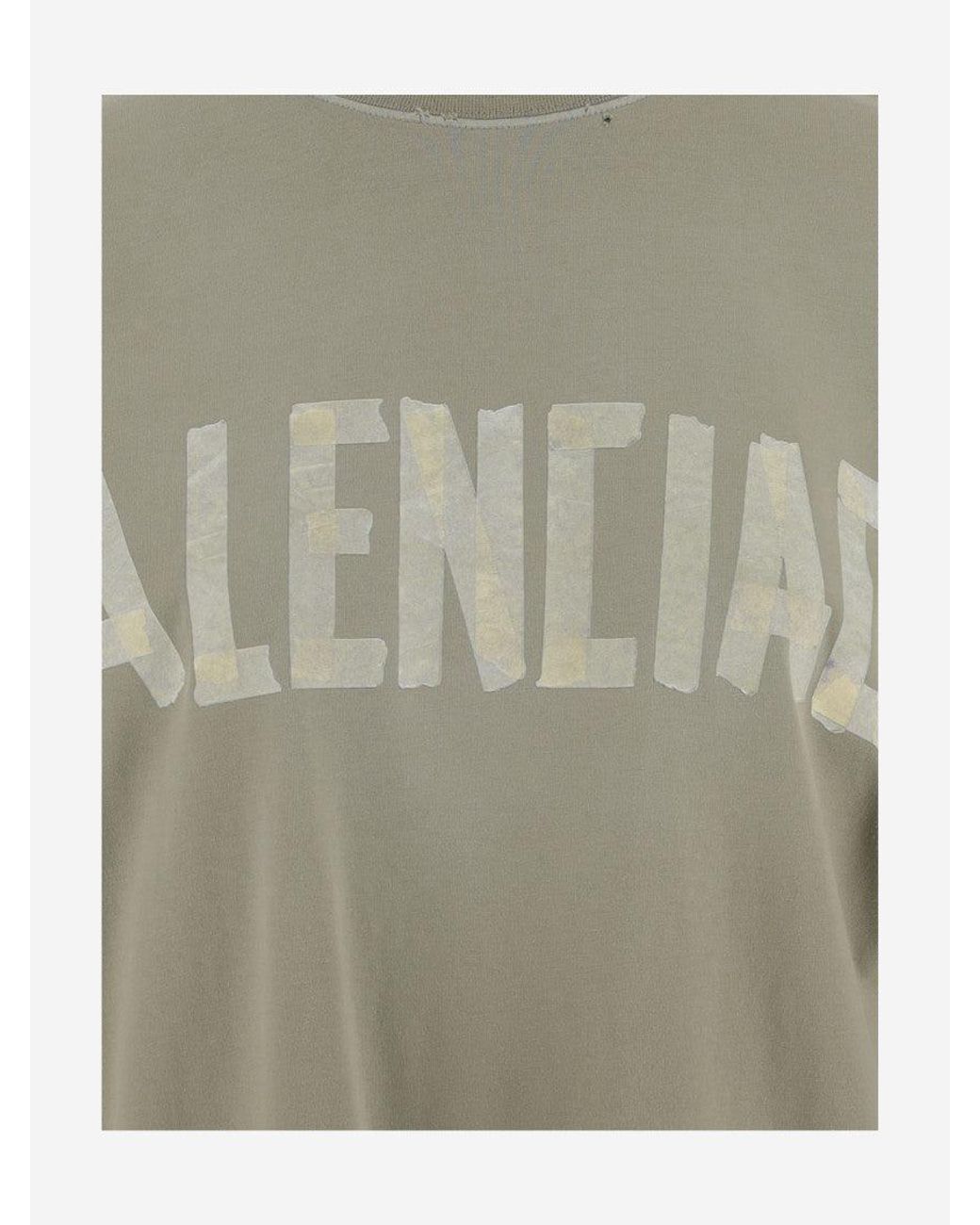 Balenciaga Green Sage Cotton Oversize T-Shirt for men