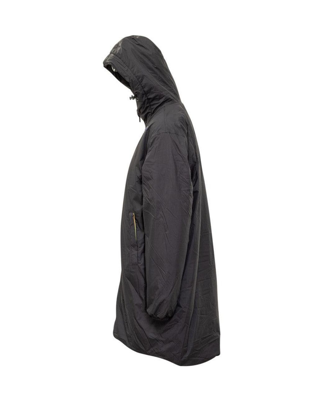 K-Way Blue Logo Hood Jacket