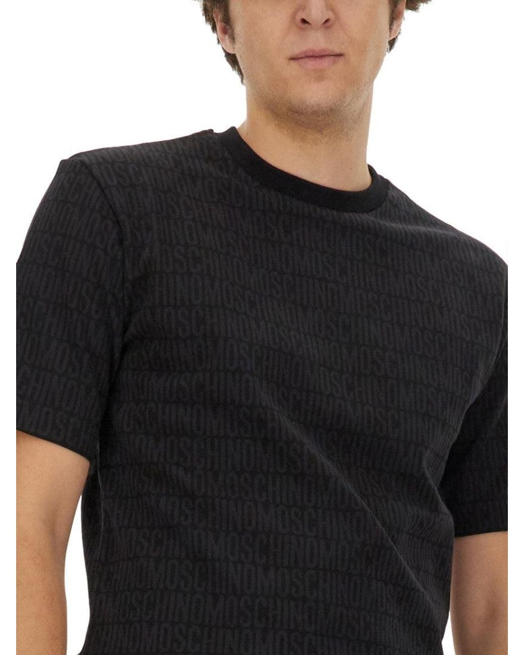 Moschino Black Crew Neck T-Shirt for men