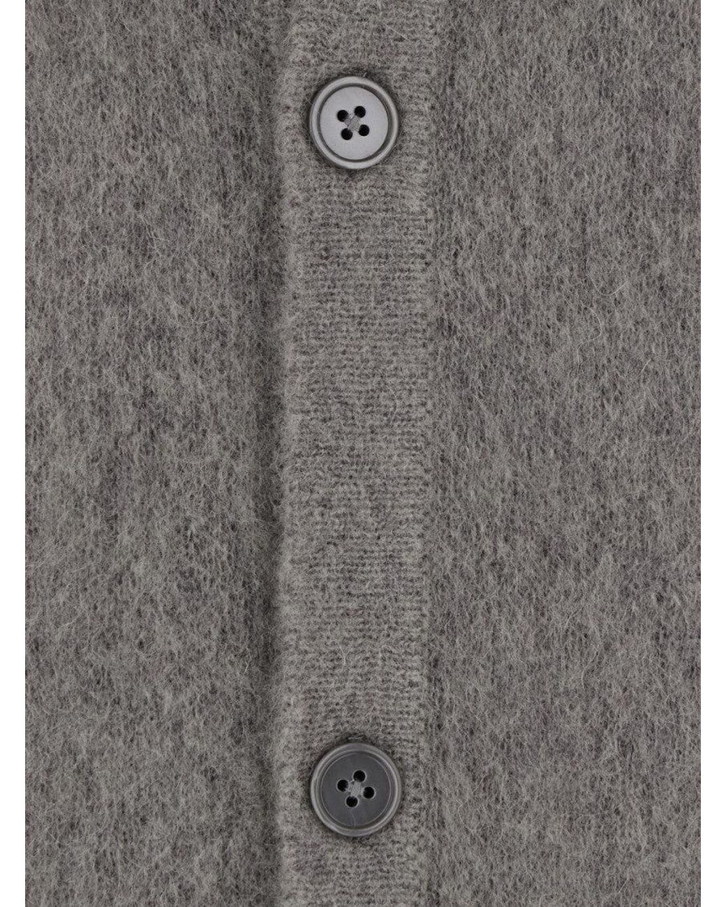Emporio Armani Gray Button-Up Cardigan for men