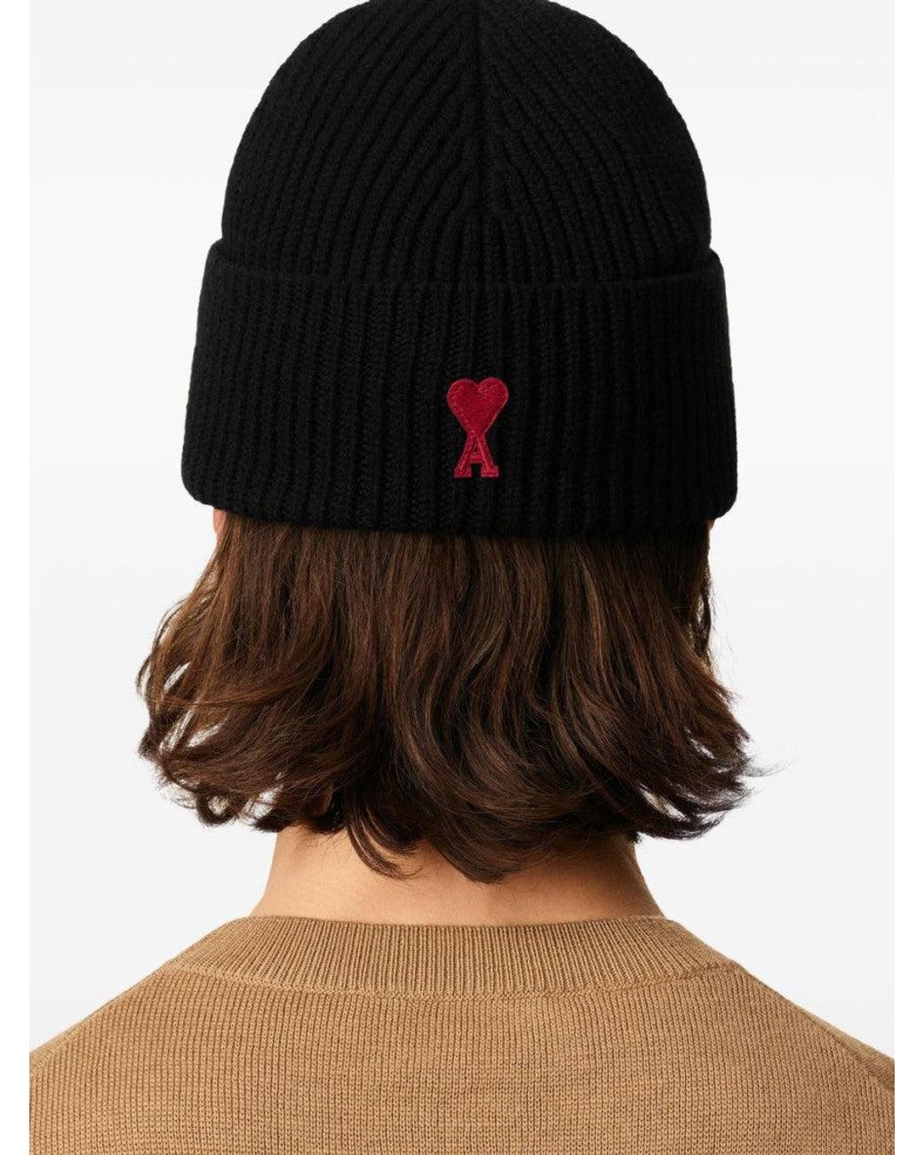 AMI Black Wool Hat