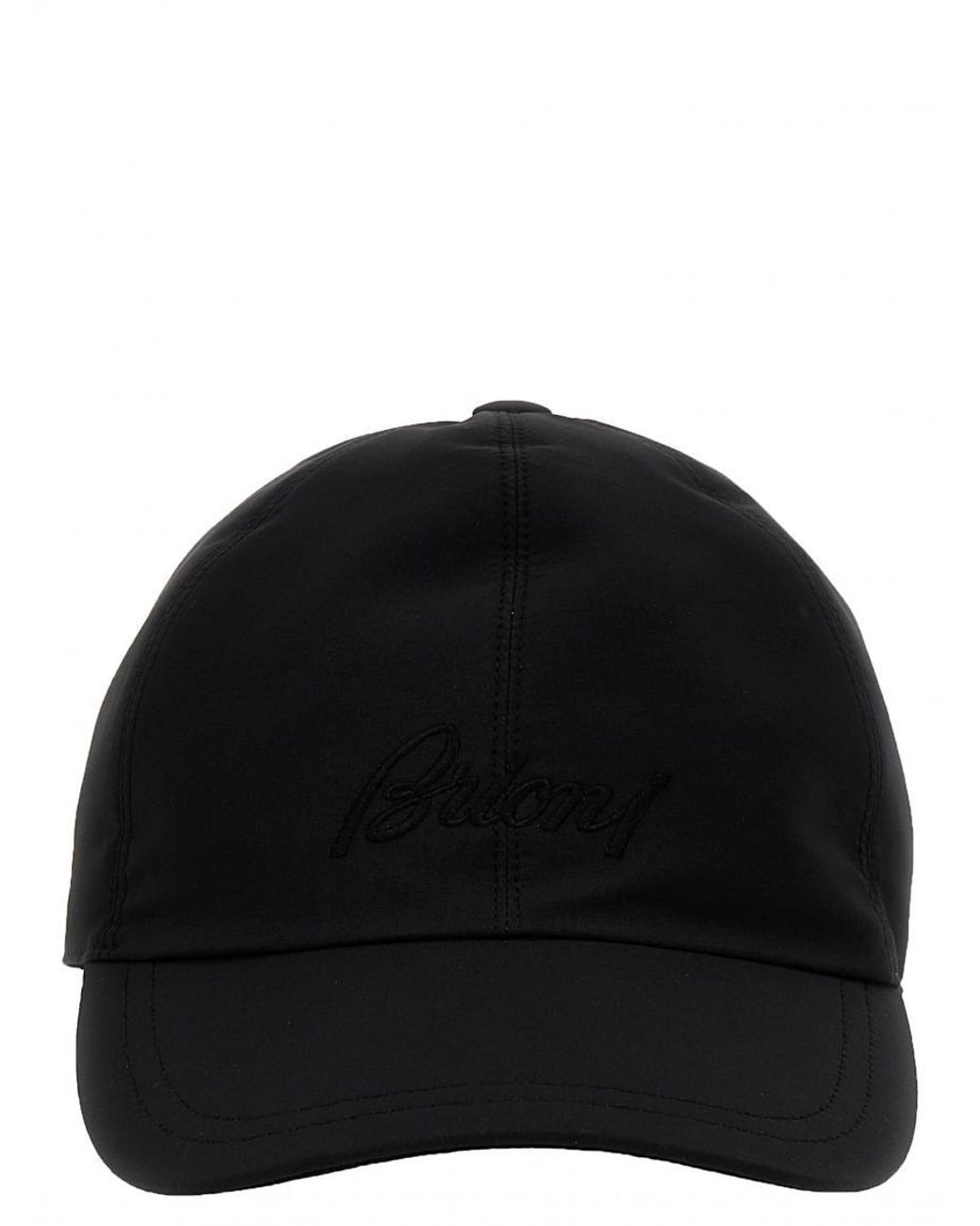 Brioni Black Logo Baseball Cap for men