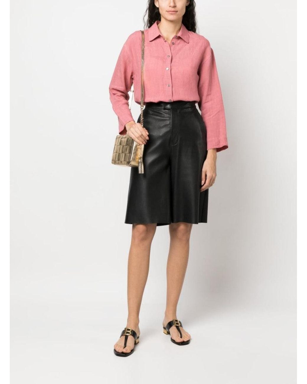 Max Mara Pink Linen Shirt