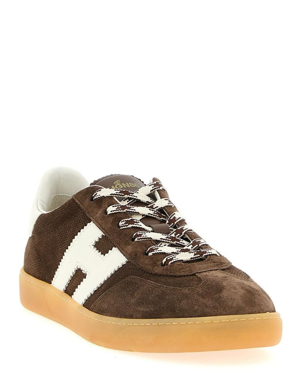 Hogan Brown Logo Sneakers for men