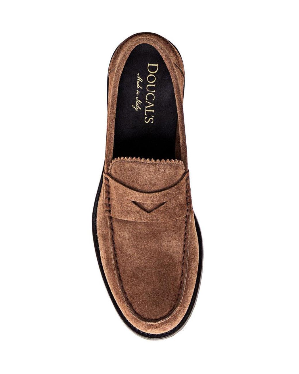 Doucal's Brown Suede Loafers for men
