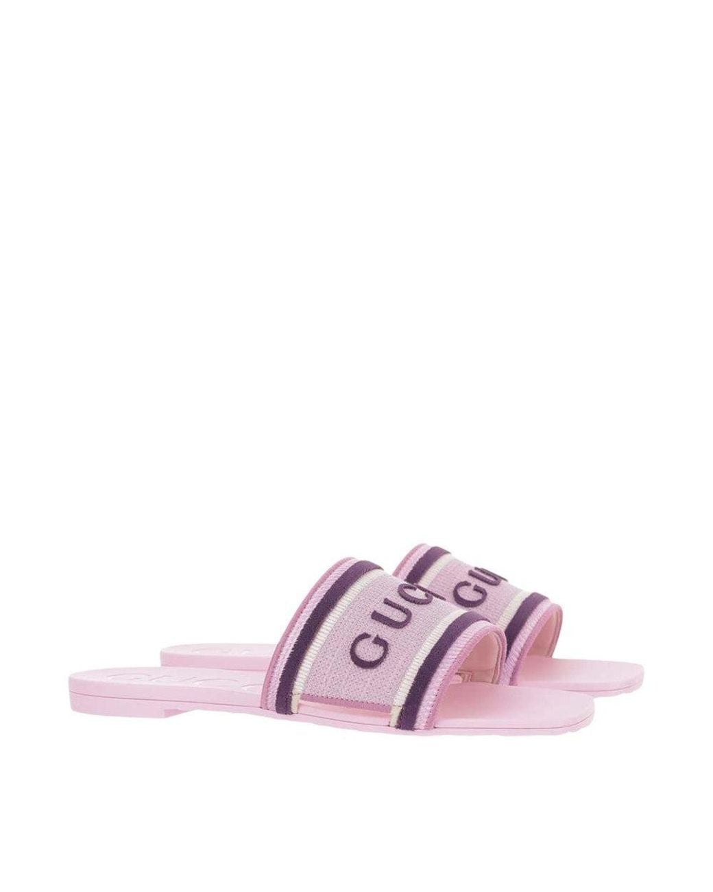 Gucci Purple Logo Gg Sandals