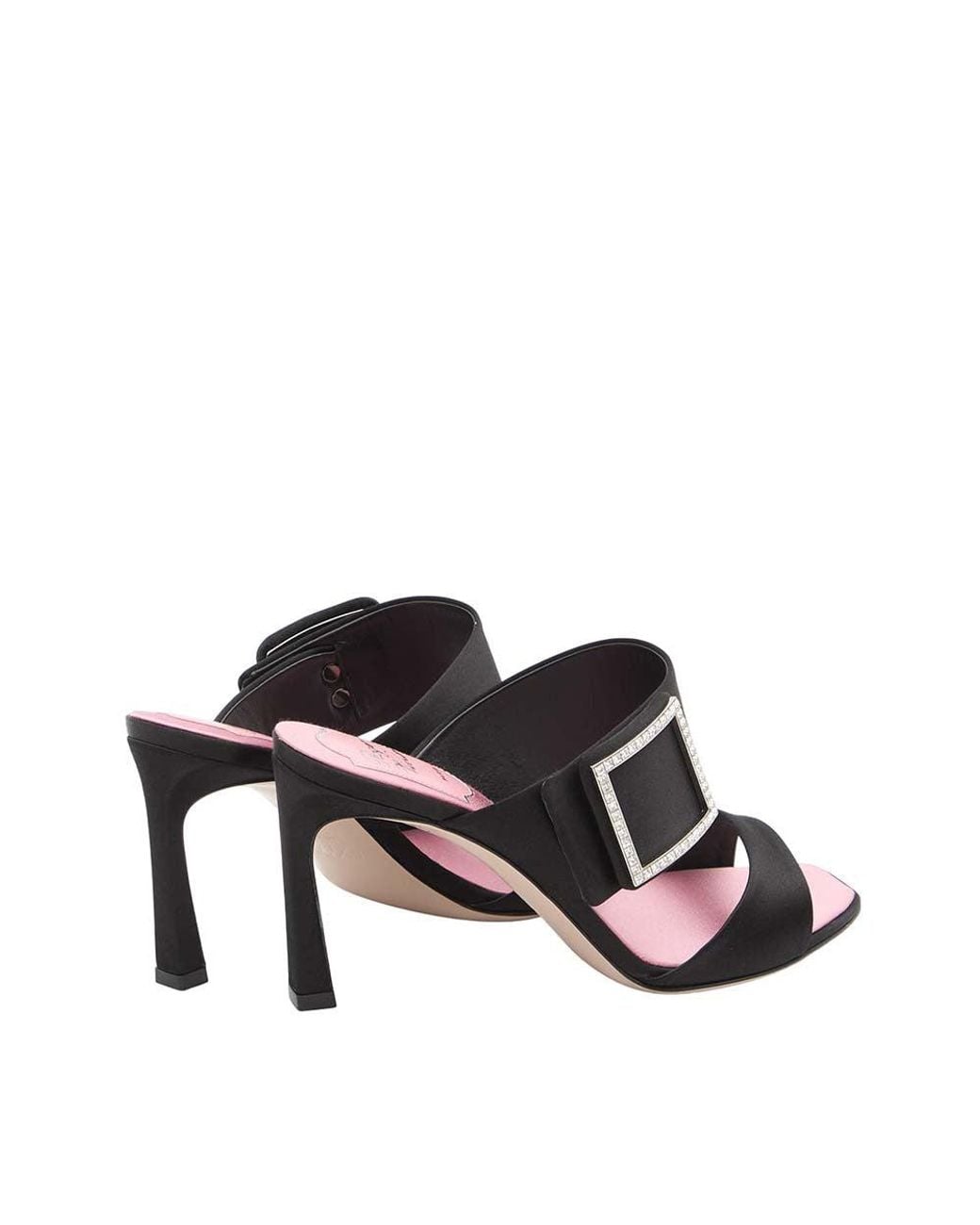 Roger Vivier Black Trompette Satin Heels