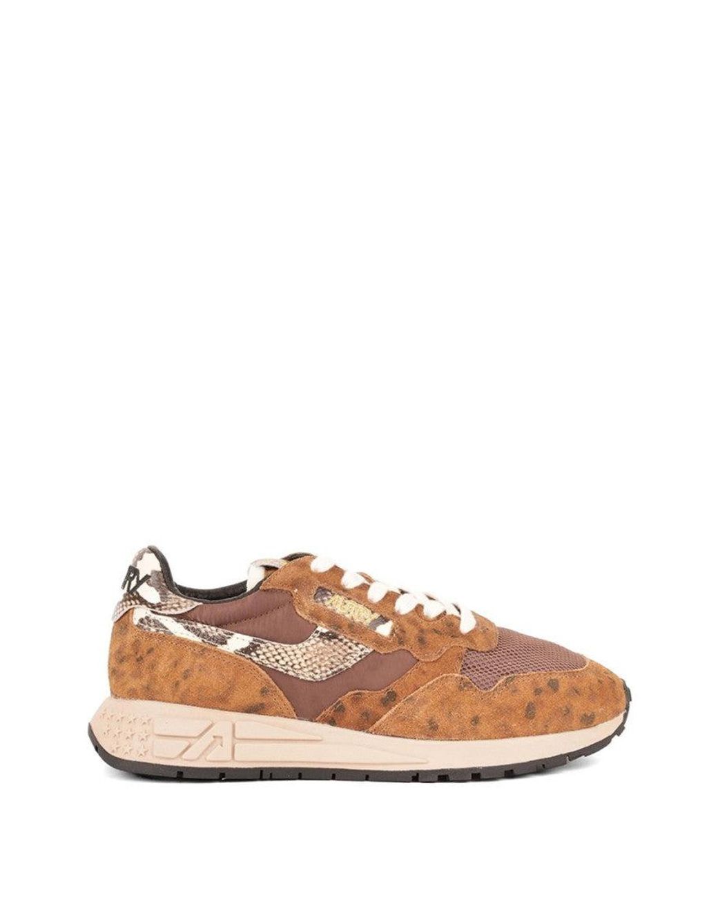 Autry Pink Print Lace Up Sneakers