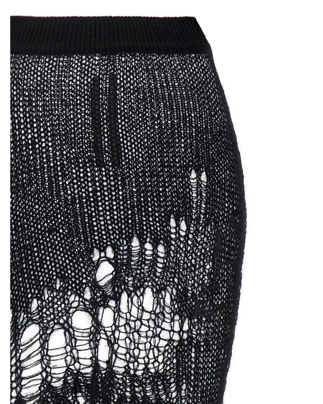 Rick Owens Black Spider Ziggy Skirt