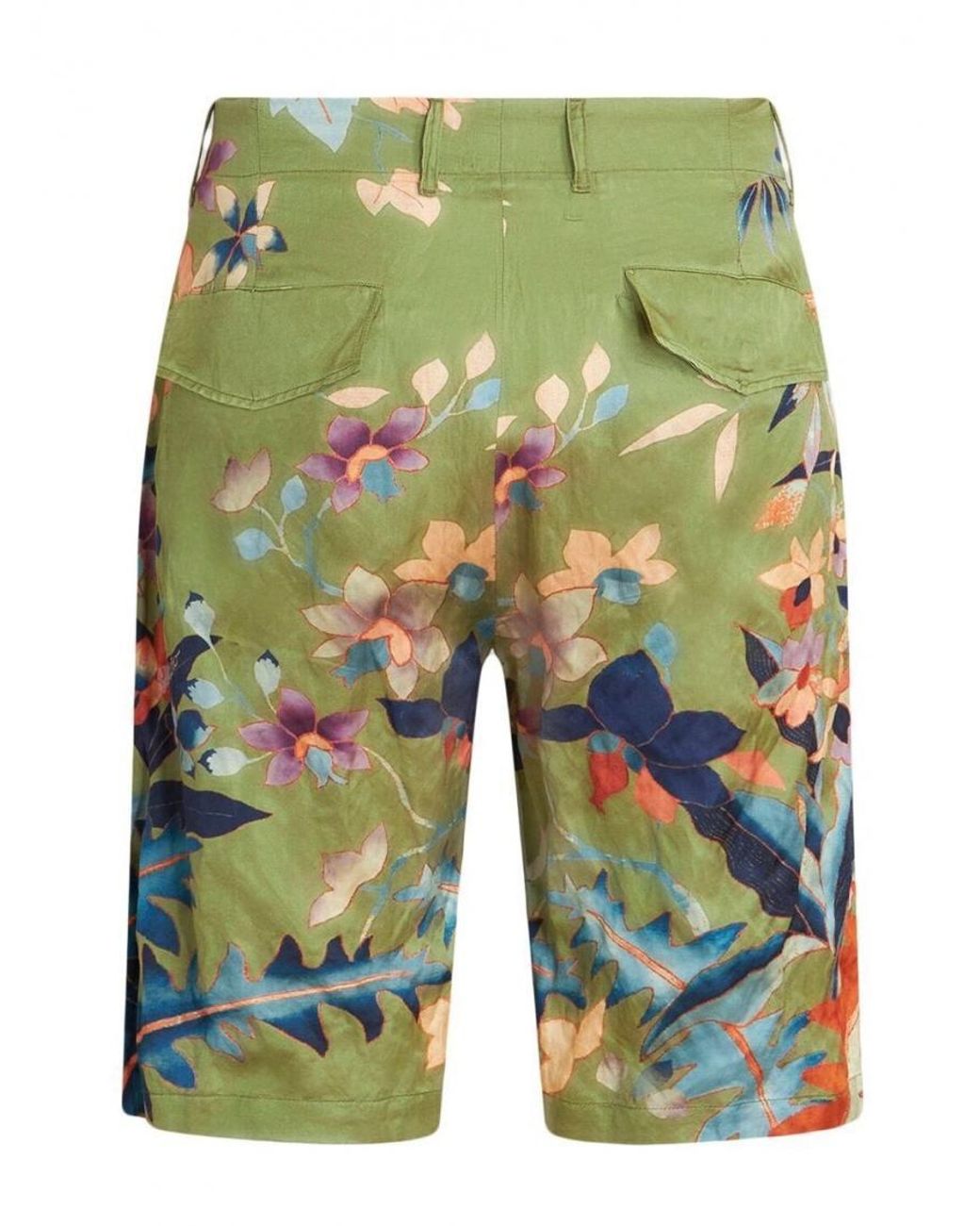 Etro Green Printed Shorts for men