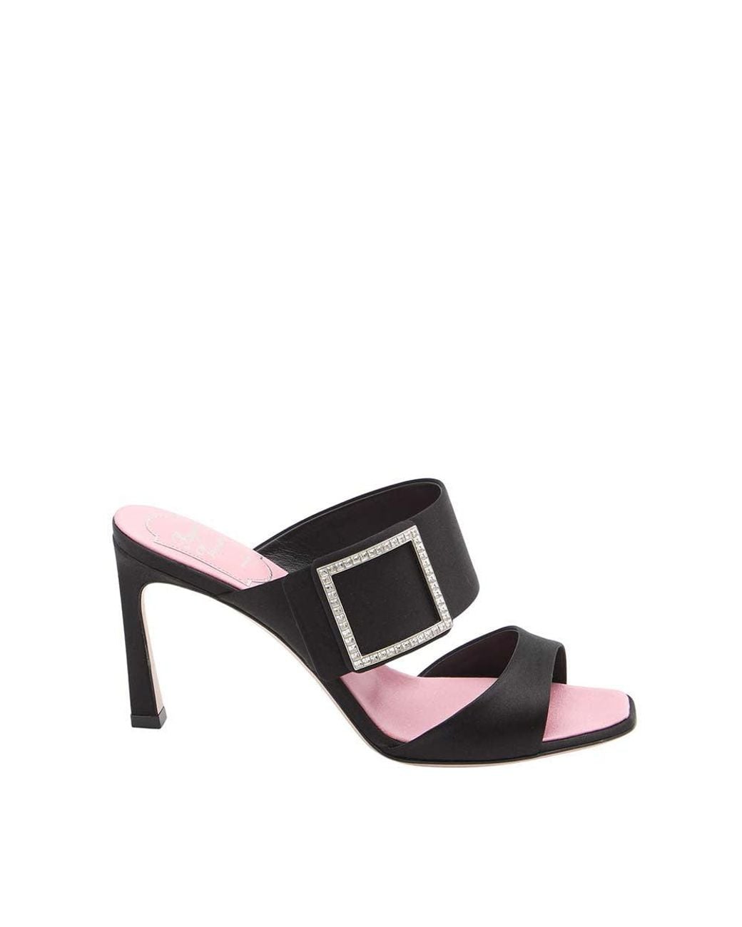 Roger Vivier Black Trompette Satin Heels