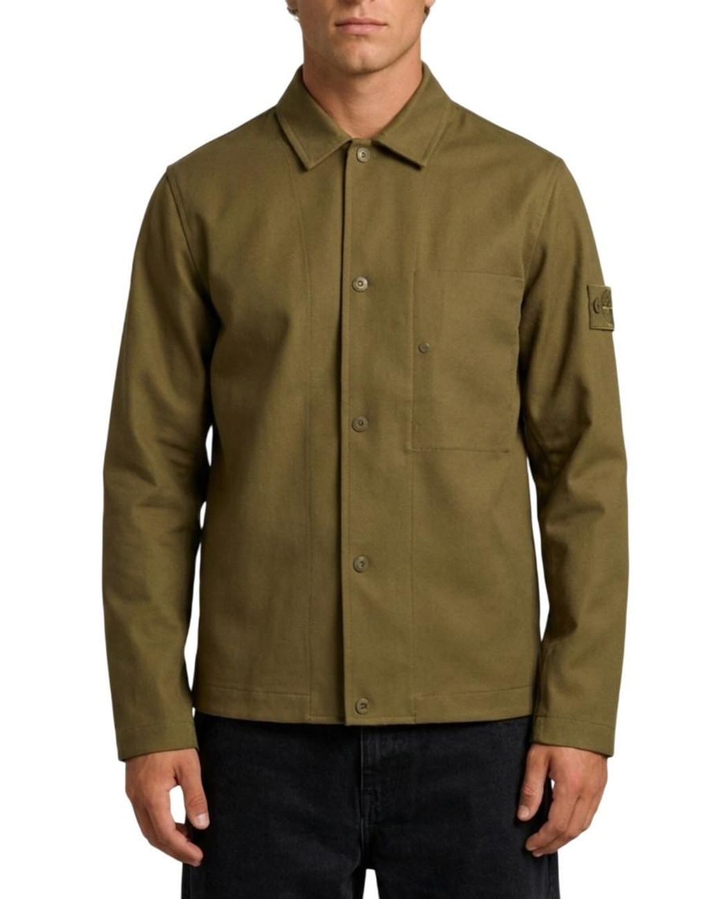 Stone Island Green Regular Overshirt for men