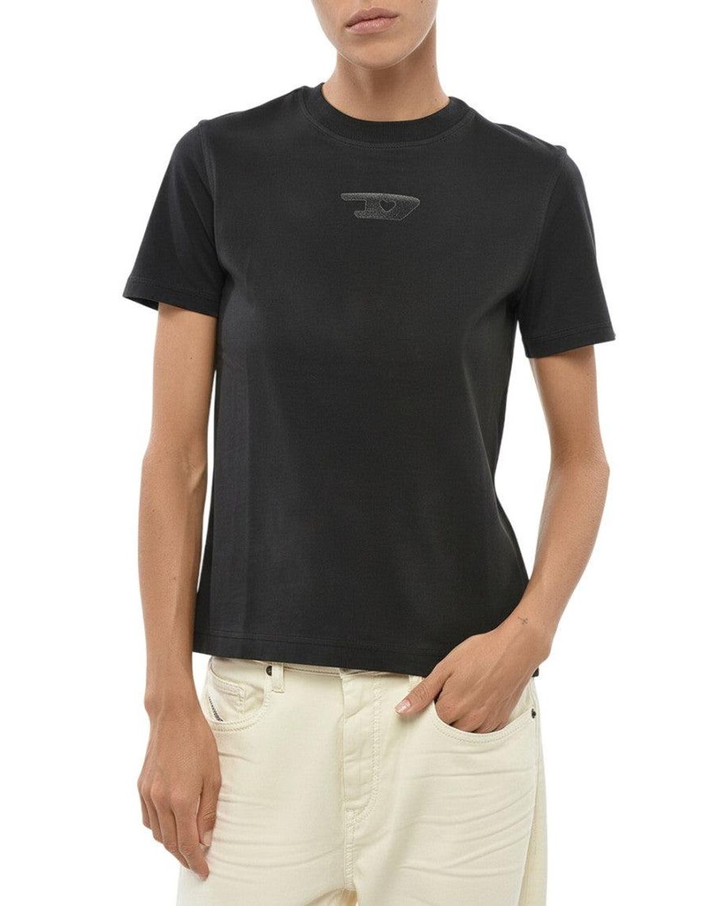 DIESEL Black Crew Neck T-Shirt