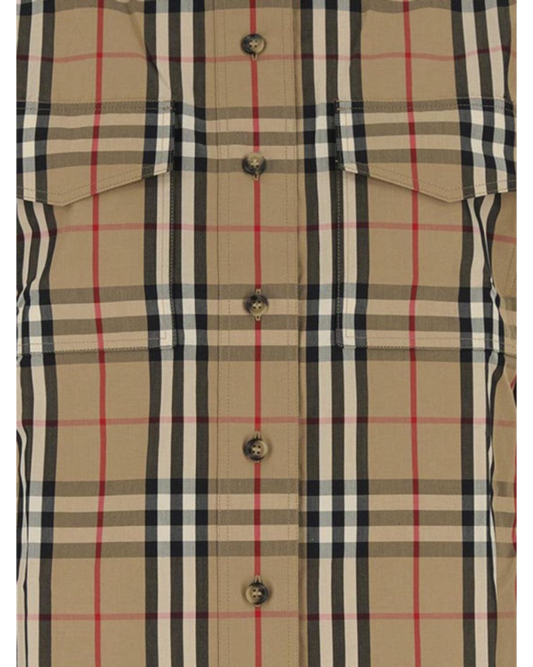 Burberry Multicolor Cotton Shirt With Check Pattern