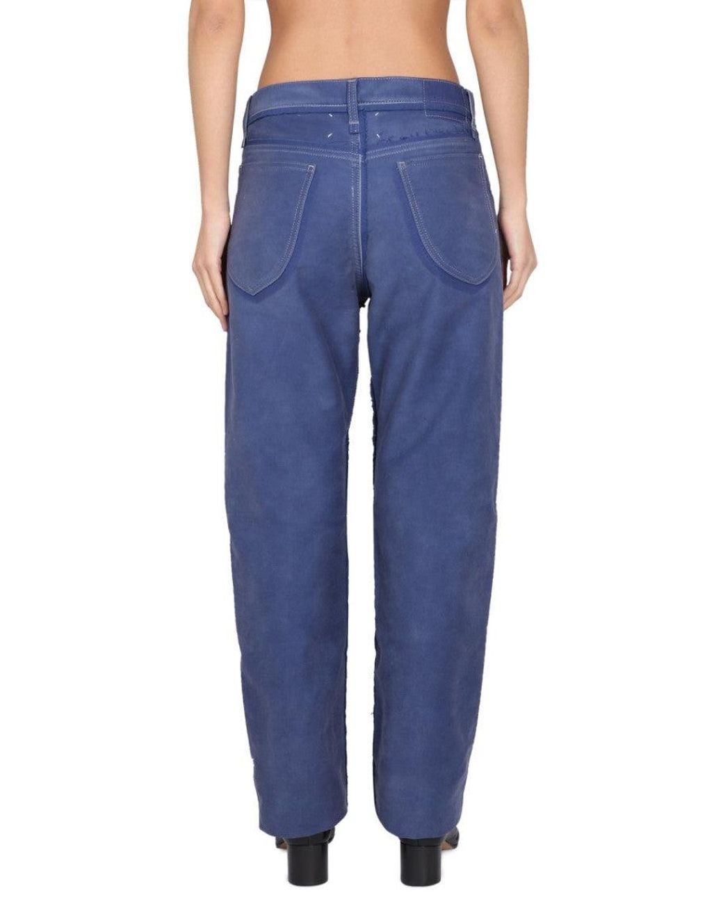 Maison Margiela Blue Straight Mid Rise Jeans