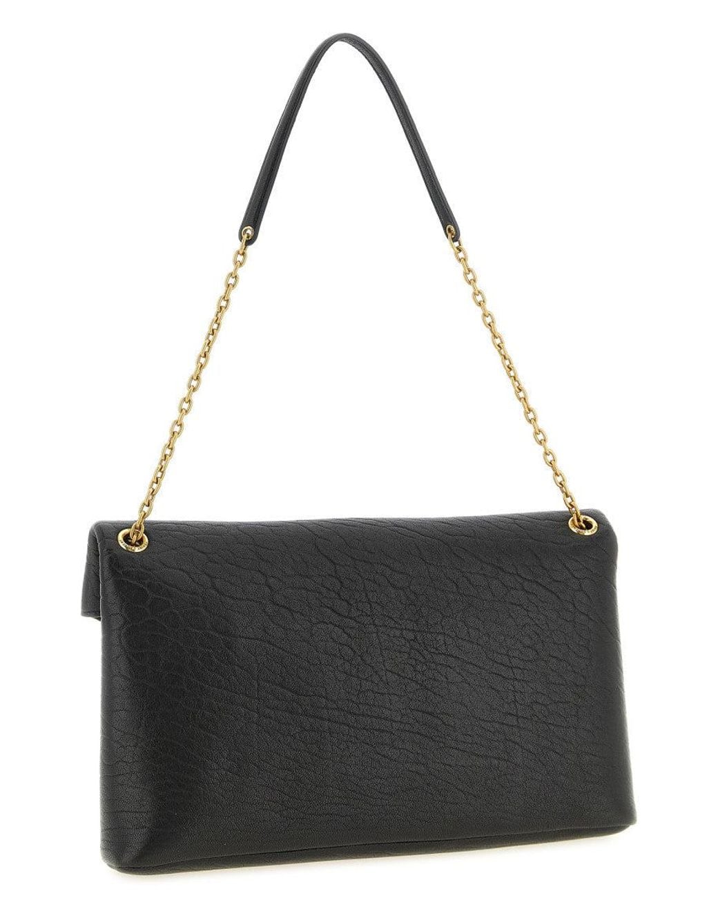 Saint Laurent Black Cassandre Medium Shoulder Bag
