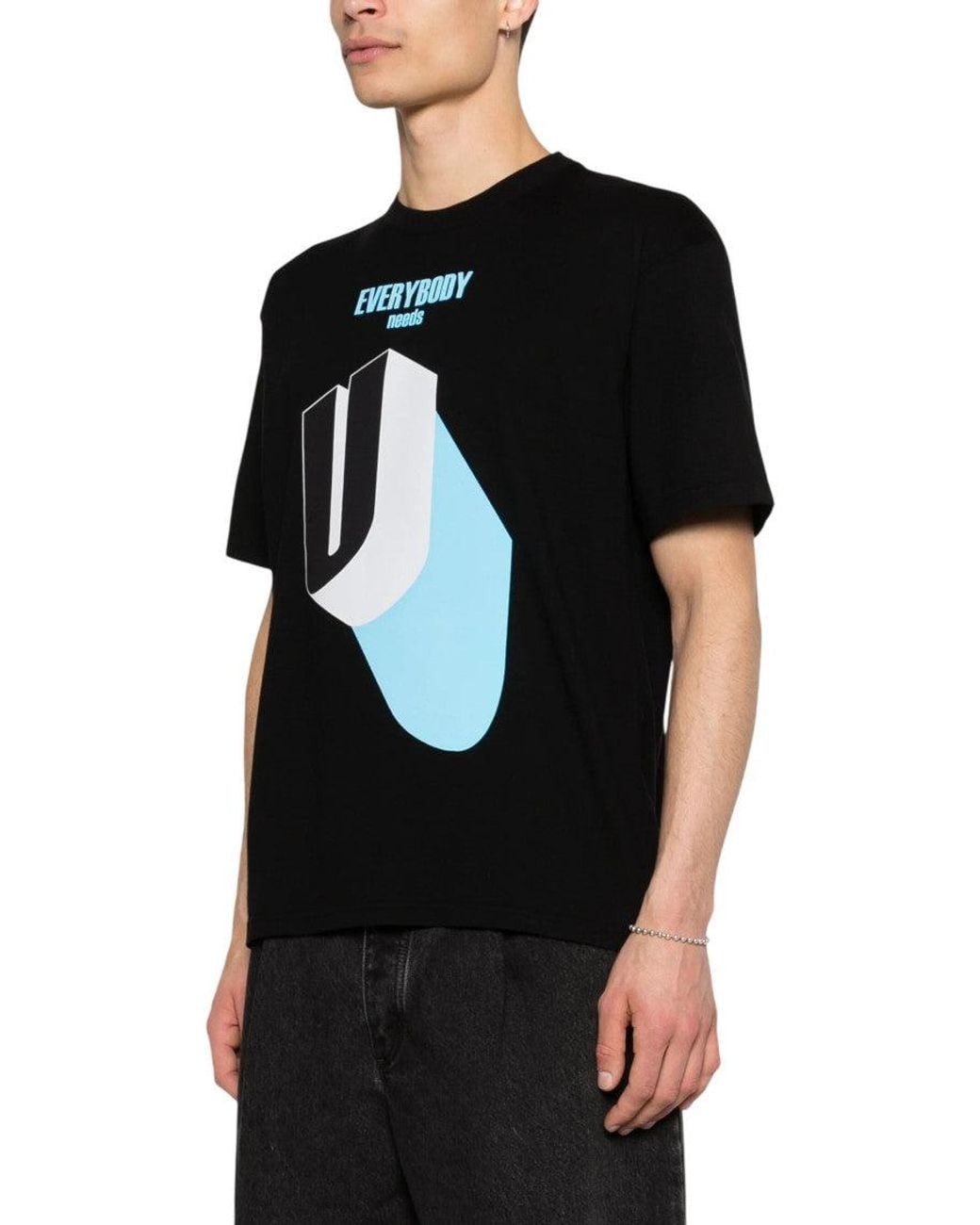 Undercover Black Graphic Print T-Shirt for men